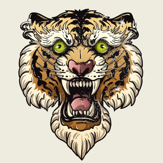 Vector tiger head