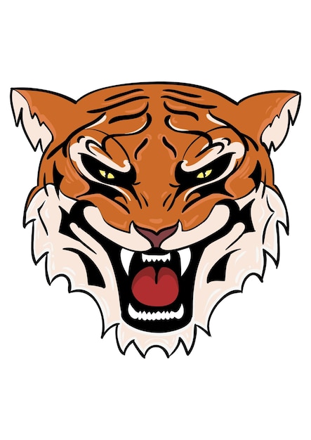 Vector tiger head