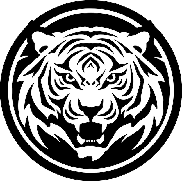 Вектор Высококачественная векторная иллюстрация логотипа тигра идеально подходит для графики футболки