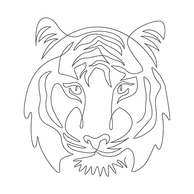 Vettore disegno del logo dell'icona della tigre