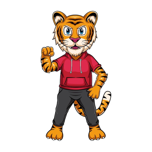 illustrazione di tigre per mascotte