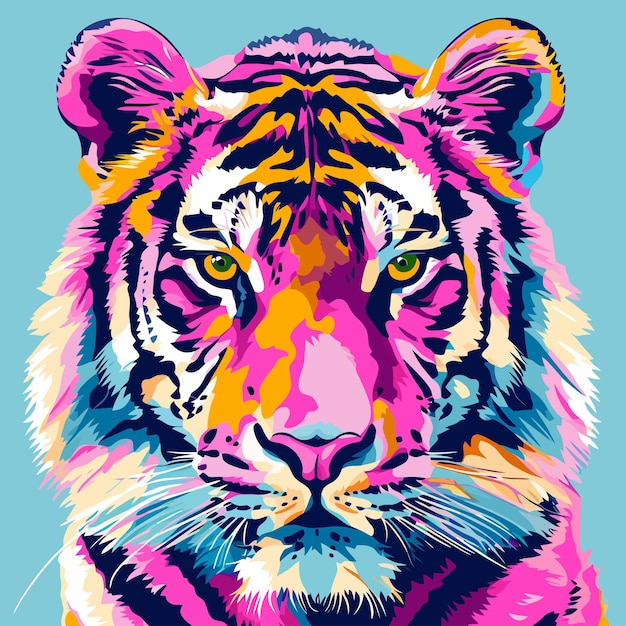 Vector tiger illustration t shirt design