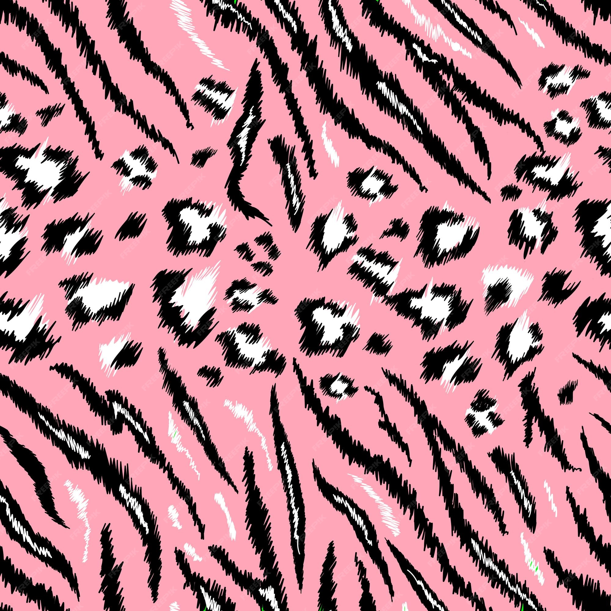 Premium Vector | Tiger leopard texture seamless animal pattern. striped  fabric background wild animals skin fur. fashion pink abstract design print  for wallpaper, decor. vector illustration