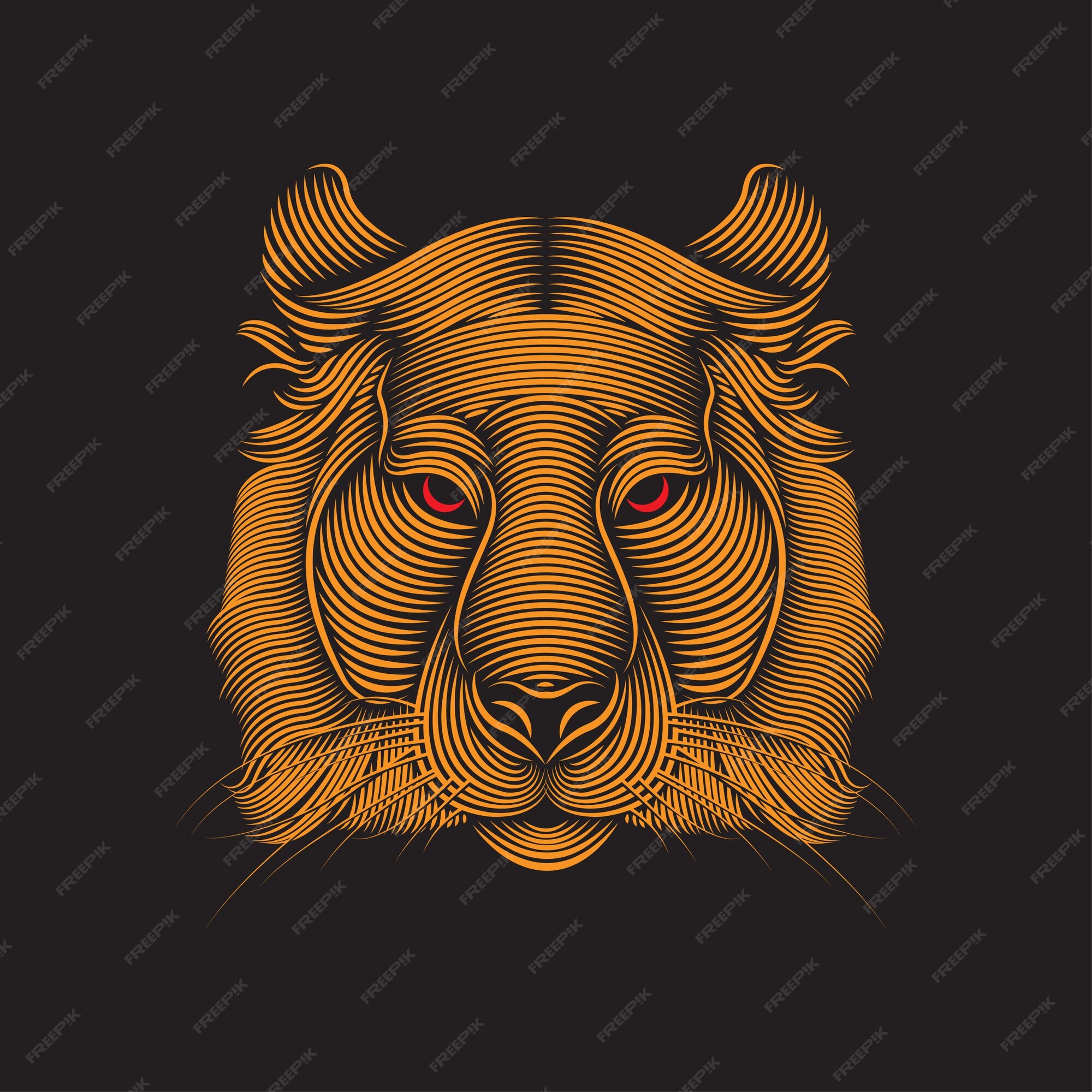 Tiger Line Art 17586847 Vector Art at Vecteezy