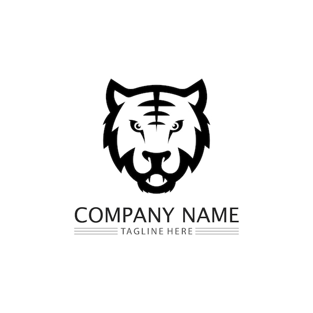 虎のロゴとマスコットデザイン動物ベクトルイラスト
