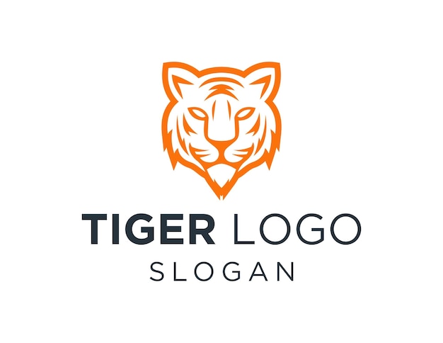 Tiger logo design created using the Corel Draw 2018 application with a white background