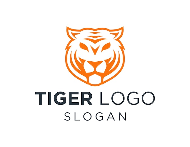 Tiger logo design created using the Corel Draw 2018 application with a white background