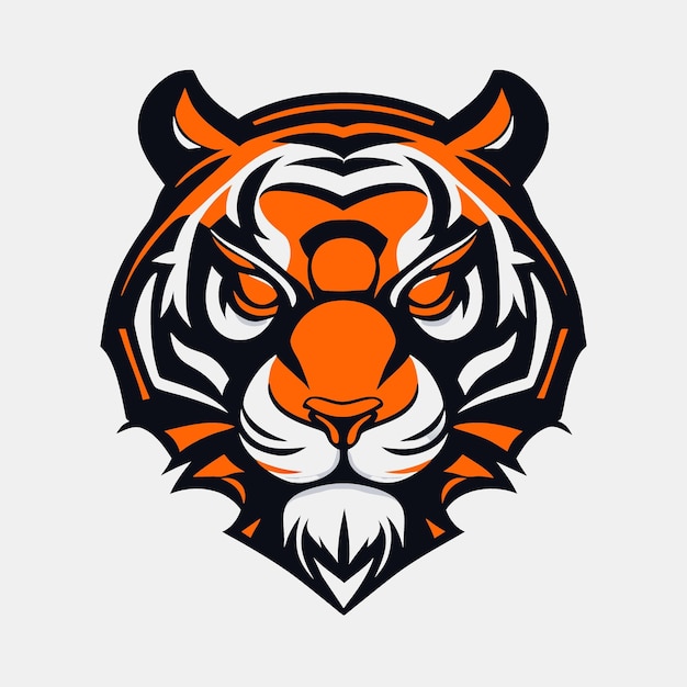 tiger logo design high resolution vector illustration cartoon