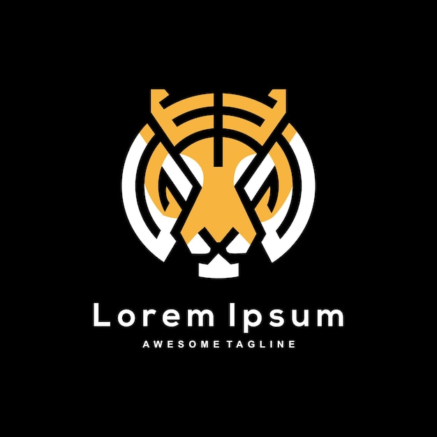 Tiger logo design symbol. Creative Royal Bengal Tiger modern logo design symbol.