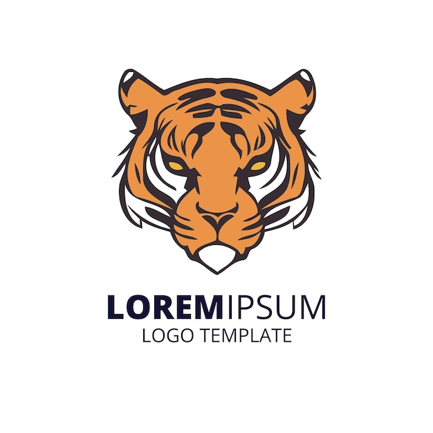 Tiger Logo Design Template Minimal Tiger Logo Design Tiger mascot Tiger Head Logo