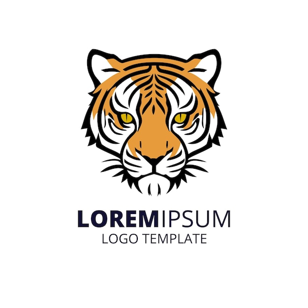 Tiger Logo Design Template Minimal Tiger Logo Design Tiger mascot Tiger Head Logo