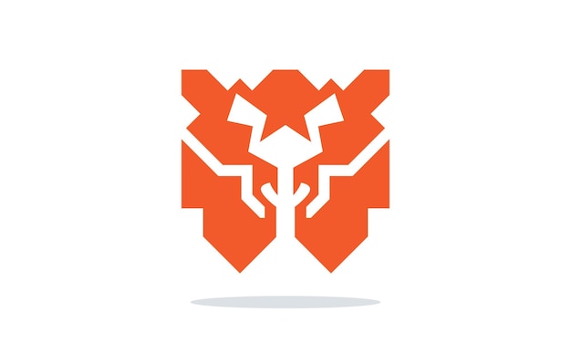 虎のロゴのデザインのベクトル。虎のアイコンとロゴのテンプレート