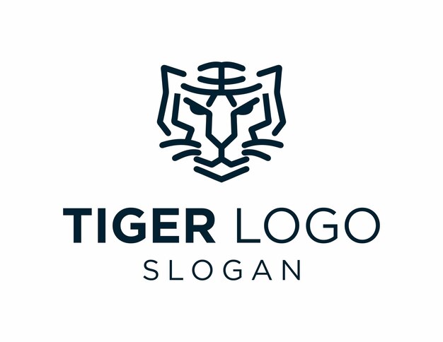 Вектор Дизайн логотипа тигра