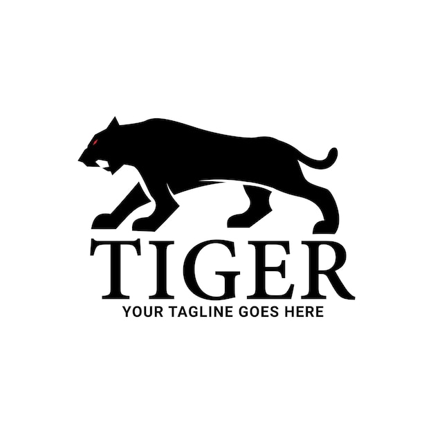 Tiger logo emblem template mascot symbol for business or shirt design