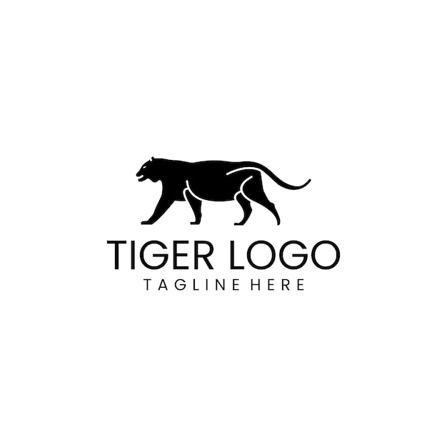 Vettore di disegno dell'icona del logo della tigre