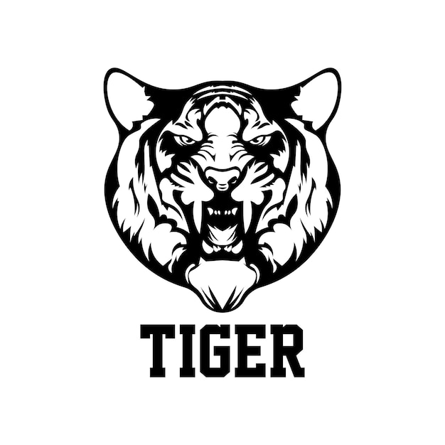 Векторный дизайн логотипа тигра