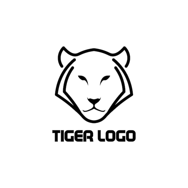 Vettore disegno vettoriale dell'illustrazione del logo della tigre