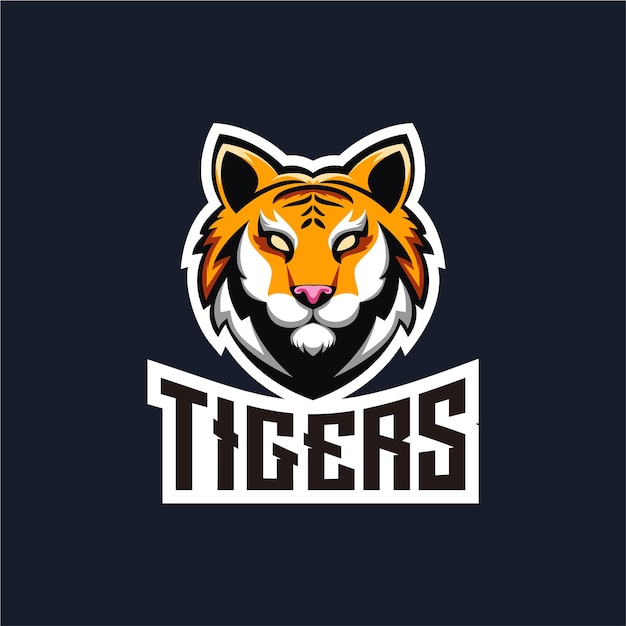 tiger logo mascot e sport illustration