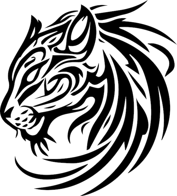 Tiger Logo Monochrome Design Style