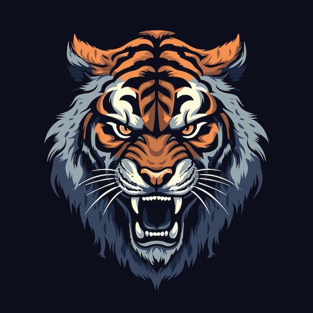 Tiger logo vector sticker