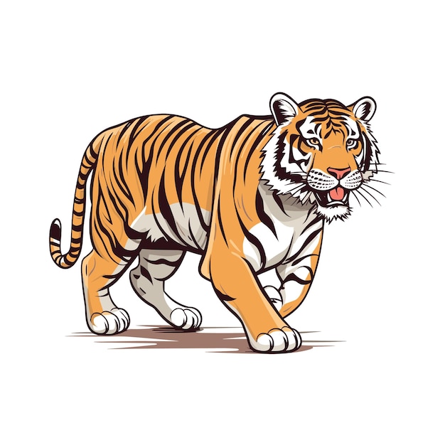 Векторная наклейка с логотипом тигра