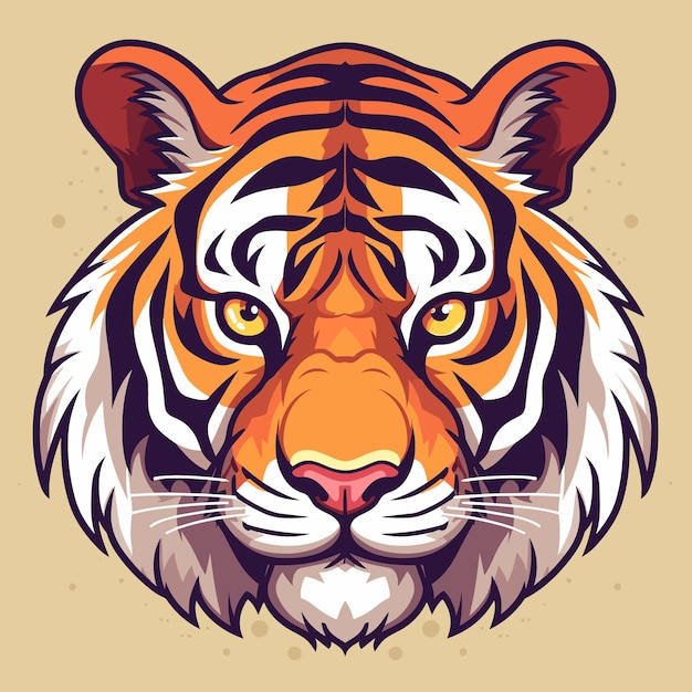 Adesivo vettoriale logo tigre