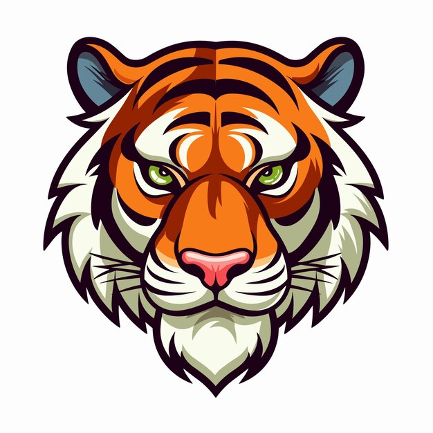 Adesivo vettoriale logo tigre