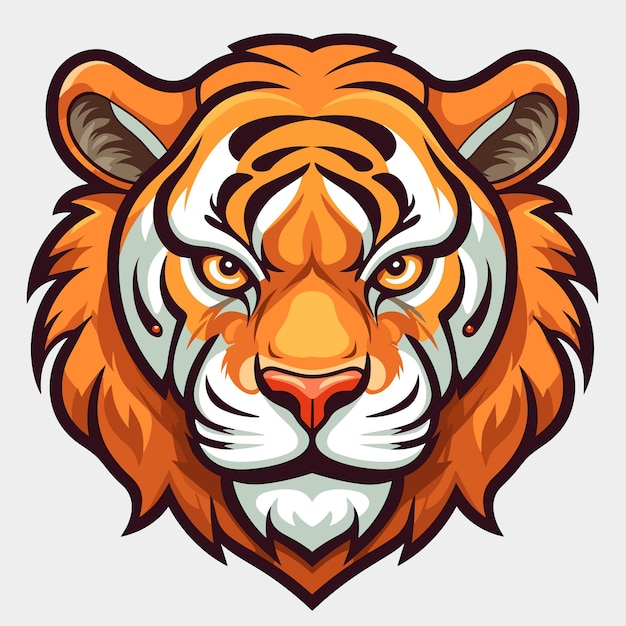 Adesivo vettoriale logo tigre