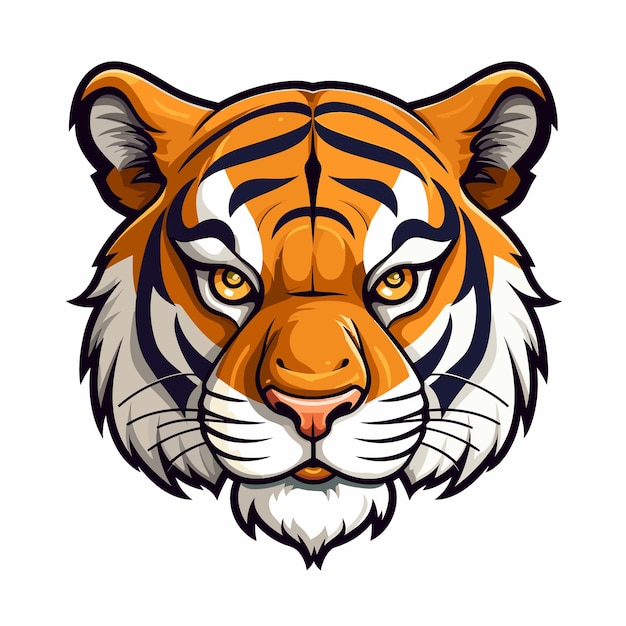 Adesivo vettoriale logo tigre