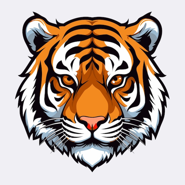 Adesivo vettoriale logo tigre