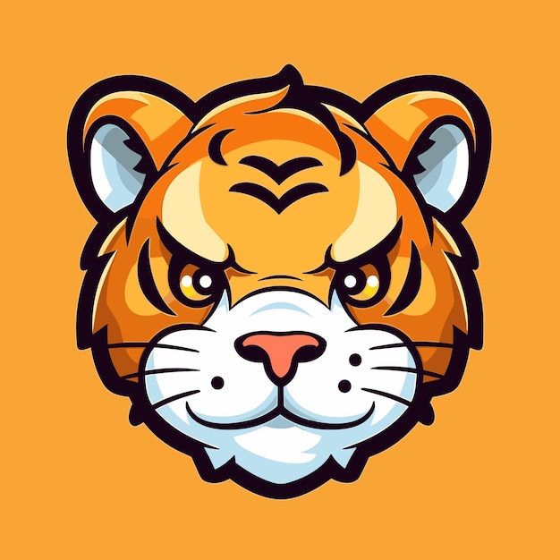 Adesivo vettoriale logo tigre