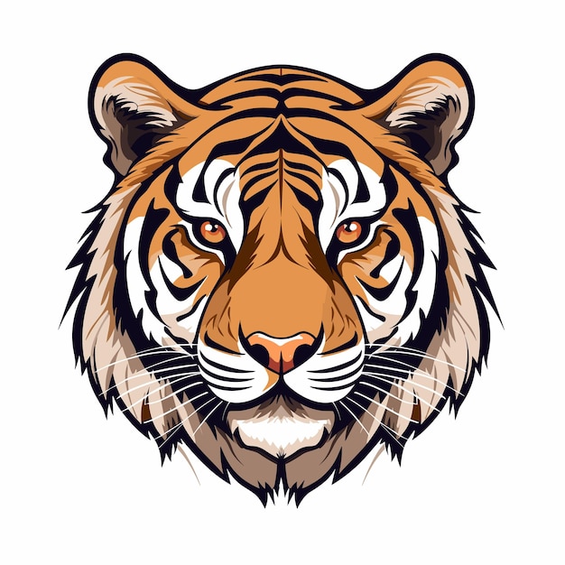 Adesivo vettoriale logo tigre