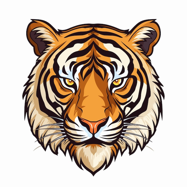 Adesivo vettoriale logo tigre