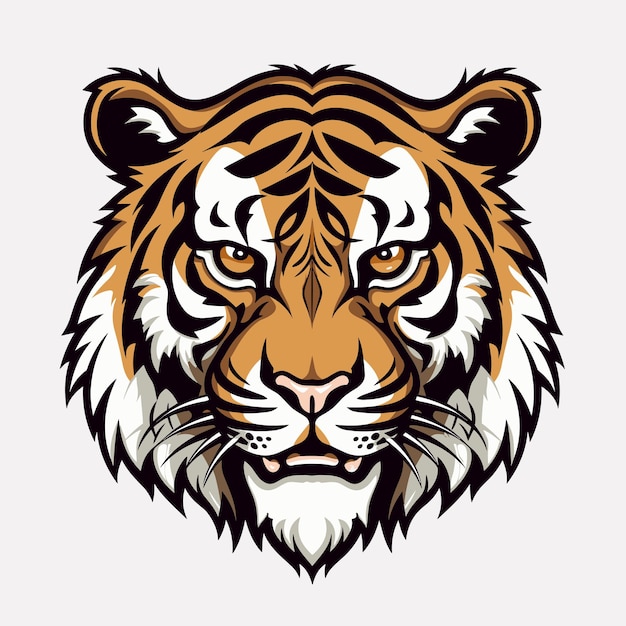 Adesivo vettoriale logo tigre