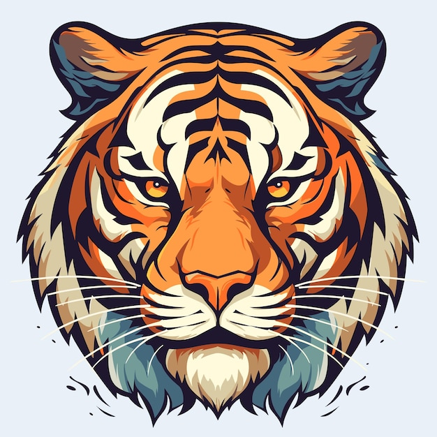 Adesivo vettoriale logo tigre