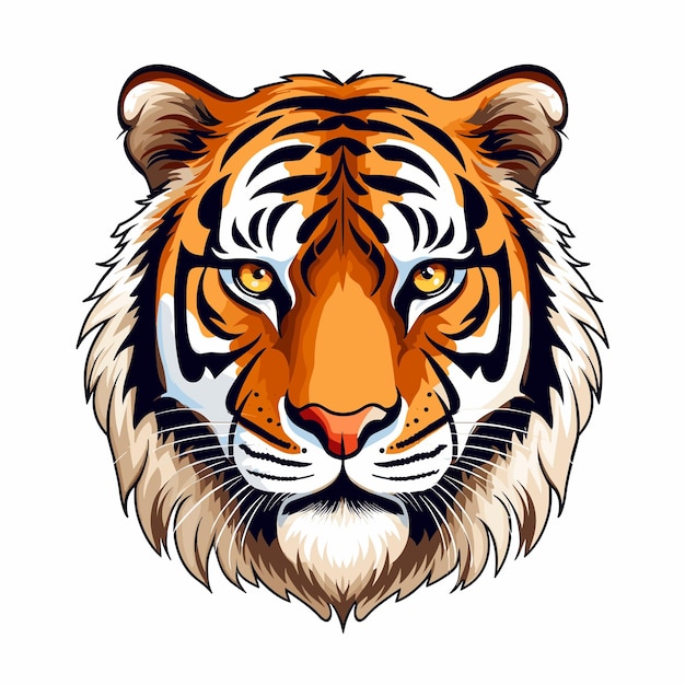 Adesivo vettoriale logo tigre