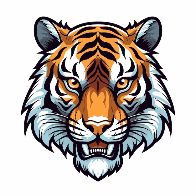 Adesivo vettoriale logo tigre