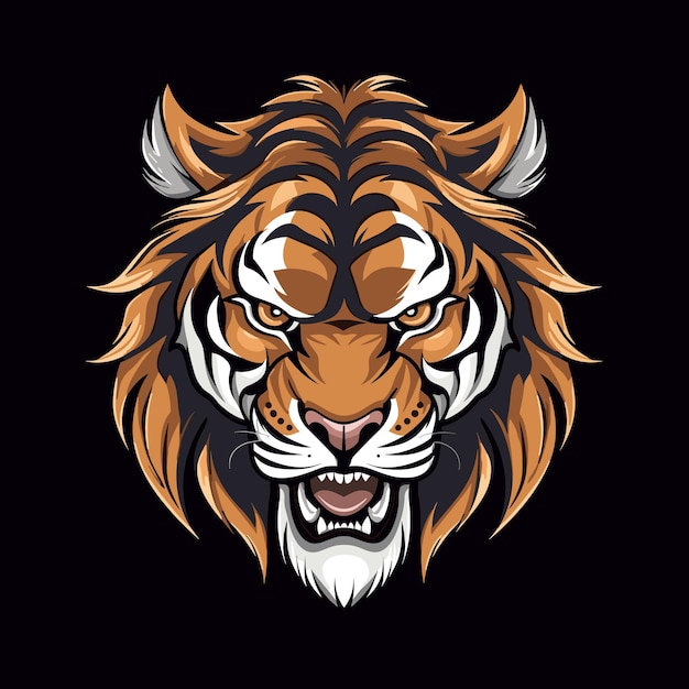 Adesivo vettoriale logo tigre