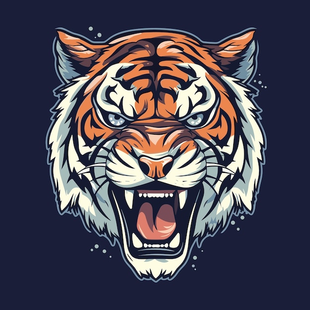 Tiger logo vector sticker