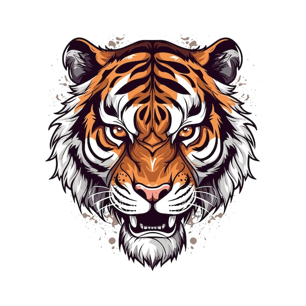 Adesivo vettoriale logo tigre