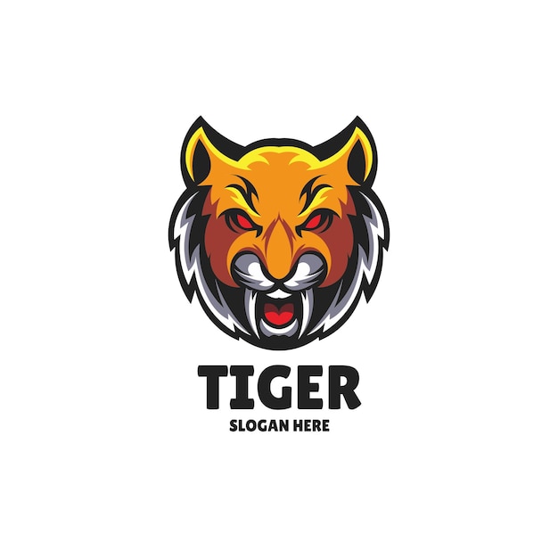 Vector tiger mascot logo design new