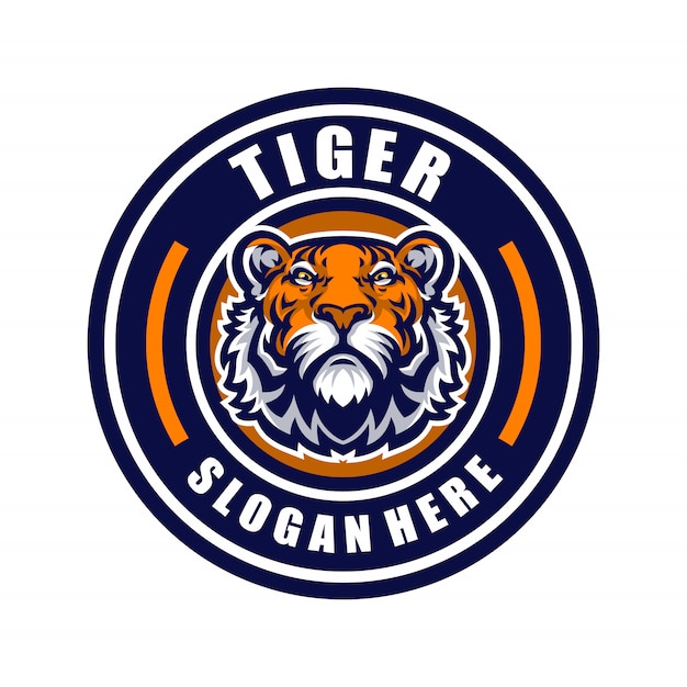 Vector tiger mascot logo sport.