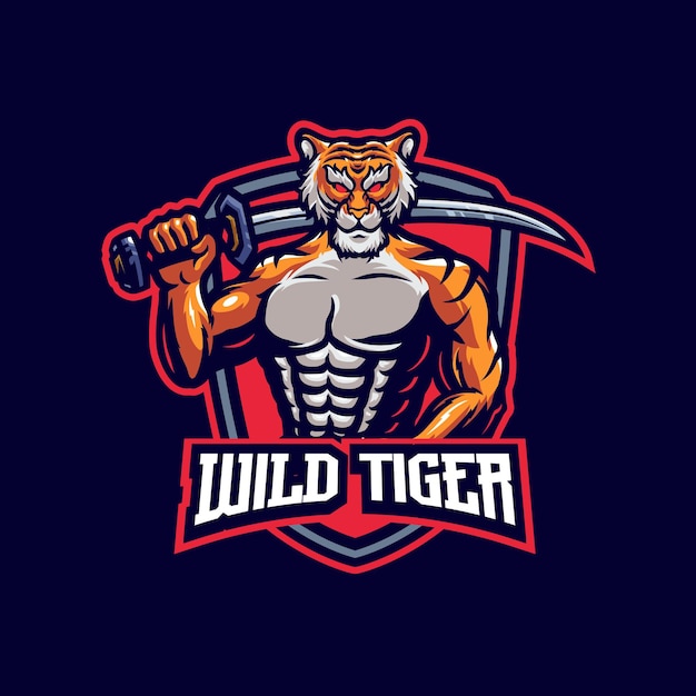 Vector tiger mascot logo template