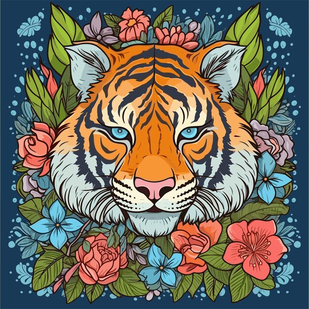 Tiger mascotte sport logo design testa di tigre illustrazione vettoriale testa di gatto selvaggio mascotte t-shirt design
