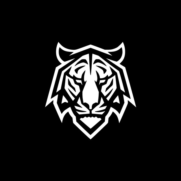 Tiger Minimalist and Flat Logo Vector illustration