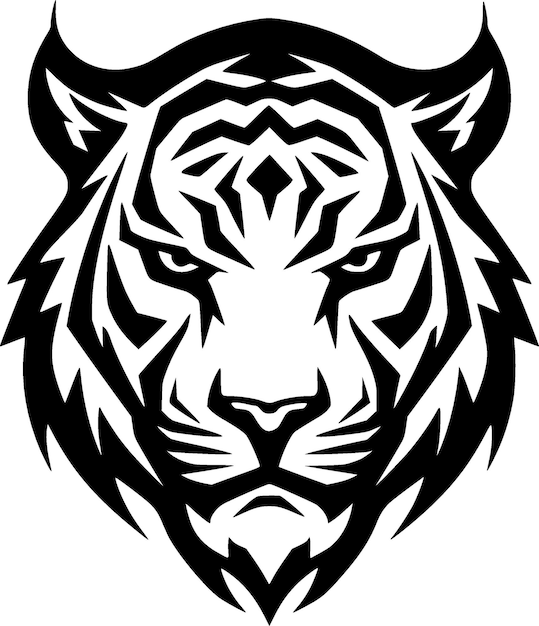 Tiger Minimalist and Flat Logo Vector illustration