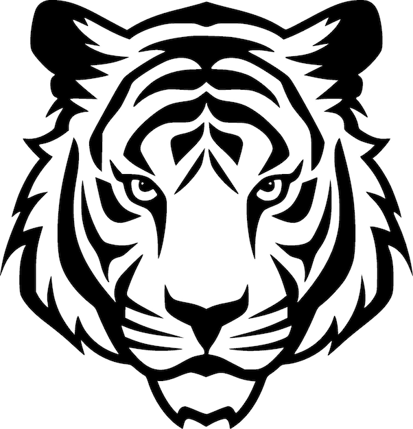 Vector tiger minimalist and simple silhouette vector illustration