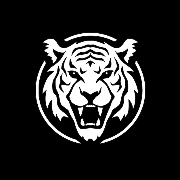 Vector tiger minimalist and simple silhouette vector illustration