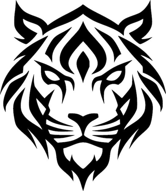 Tiger Minimalist and Simple Silhouette Vector illustration