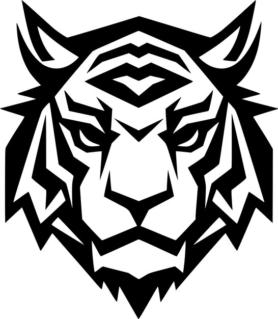 Vector tiger minimalist and simple silhouette vector illustration